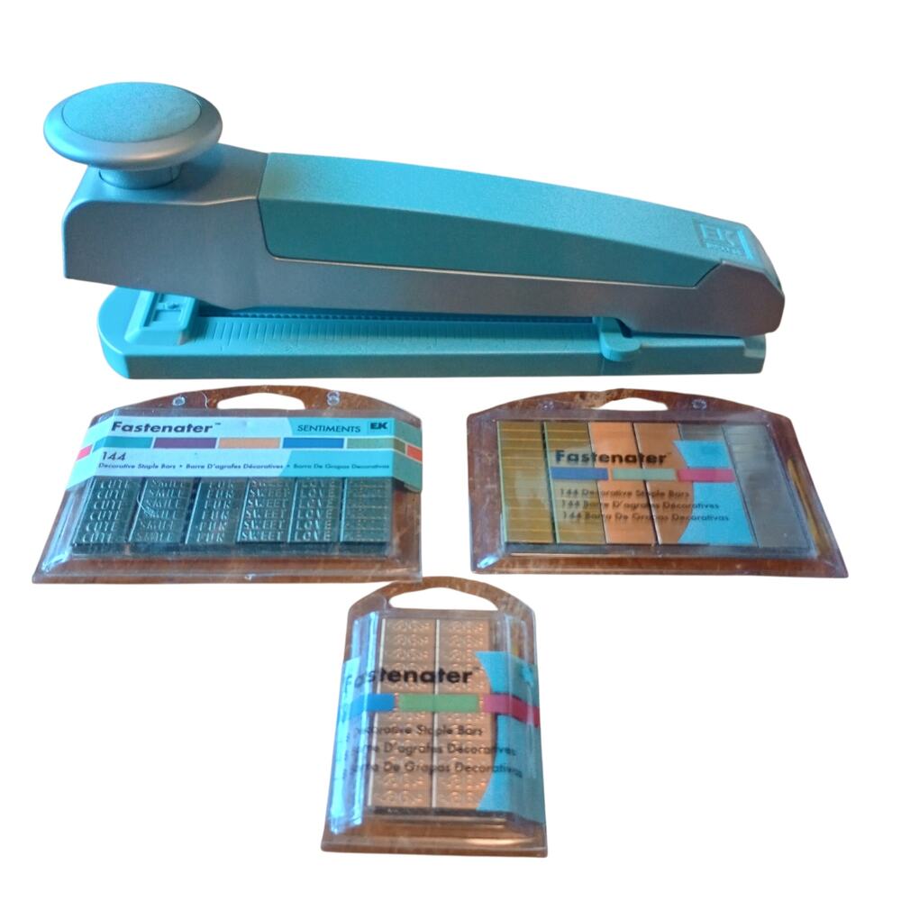 EK Success Fastenater Decorative Bar Stapler with 3 pks Decorative Staple Bars